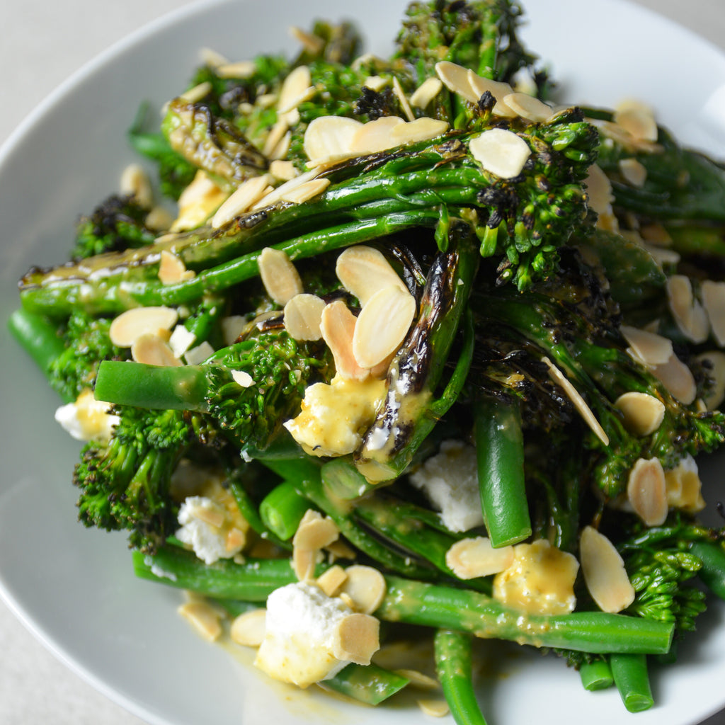 Charred Broccolini and Green Bean Salad